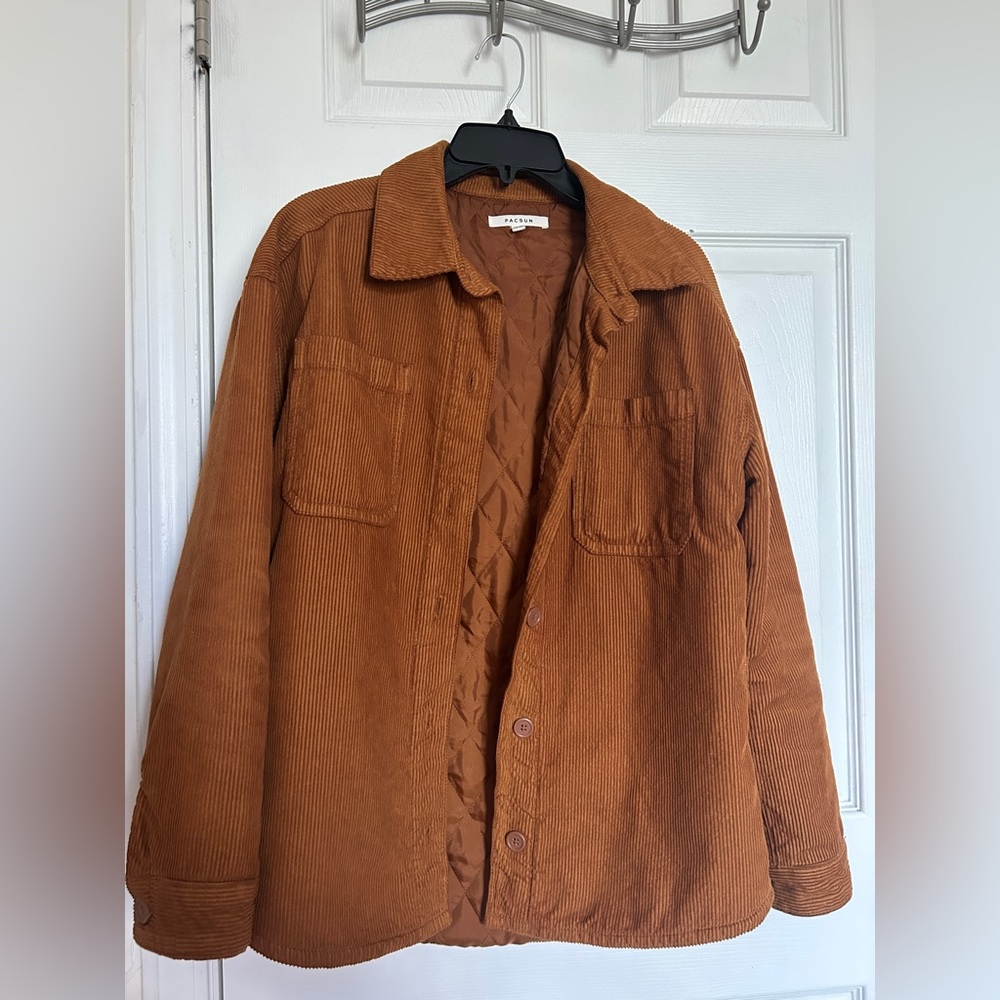 Pacsun Brown Jackets & Coats | Oversized Brown Corduroy Jacket | Size: Small